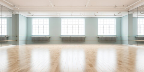 Empty Modern Hall with Contemporary Design and White Walls, Inside a Studio Apartment. - obrazy, fototapety, plakaty