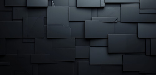 Dark black and grey squares in a clean geometric arrangement.