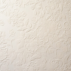 Elegant white floral bas-relief wall panel with three-dimensional flower design.