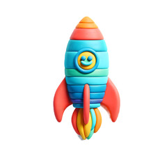 Tiny Spaceship isolated on transparent or white background. Png