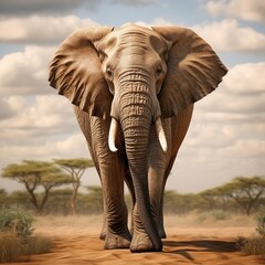 Fototapeta na wymiar Very nice elephant standing images Generative AI