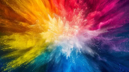 Papier Peint photo autocollant Mélange de couleurs Color explosion in an abstract, paint-splatter style background