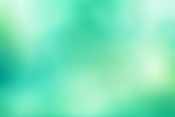 Obraz premium Abstract gradient smooth Blurred Bokeh Aquamarine Green background image