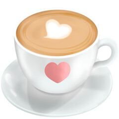 cup of coffee with heart, for every day of love