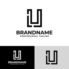 Letter UL Modern Logo, suitable for business with UL or LU initials - obrazy, fototapety, plakaty