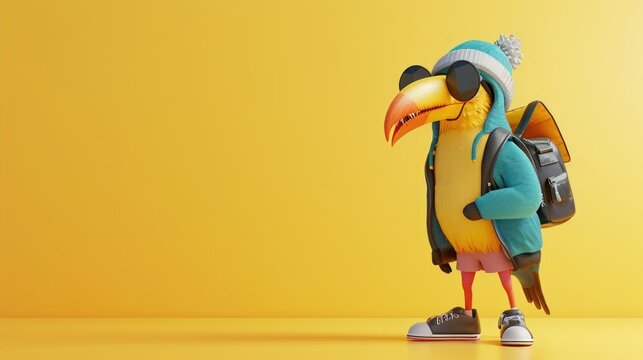 Cartoon digital avatars of Toucan Adventurer Extraordinaire