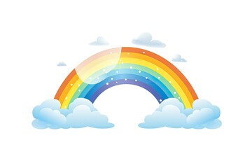 rainbow with clouds