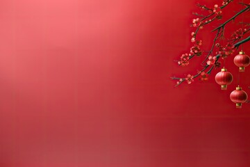 Fototapeta premium chinese new year festive minimalist background 8K with generative ai
