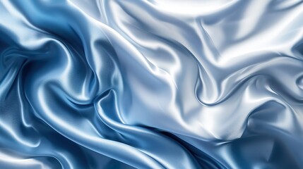 Fototapeta premium Fondo abstracto con ondas degradado en plata y azul. Concepto de recurso gráfico ideal para web. Generado por IA.