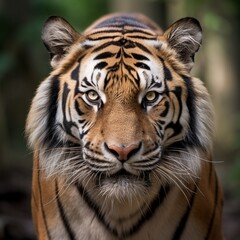 Royal bengal tiger real face image Generative AI