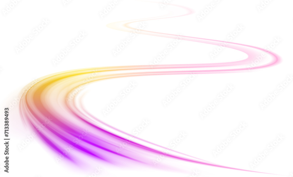 Poster light trail wave, fire path trace line, car lights, optic fiber and incandescence curve twirl. rotat