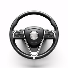 steering wheel isolated on a white background