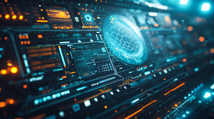 Obraz premium Futuristic computer interface