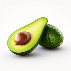 avocado isolated on a white background