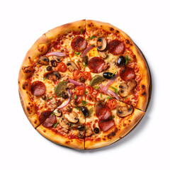 pizza isolated on a white background