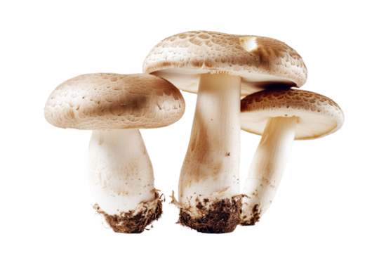 3 different types of funghi mushrooms next to eachother