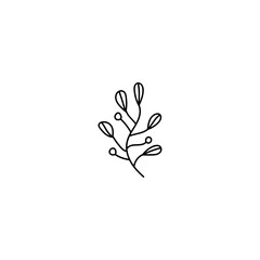 Hand drawn Plant icon, simple doodle icon