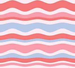 wavy stripe pattern. girly bright fun colours. abstract seamless vector print for girls teens and fashion. pinks and light blue. stripe.
