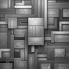 Silver tiles, seamless pattern, SNES style