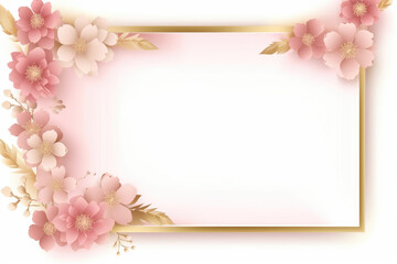 Wildflower flower floral frame red rose,hulthemia, rosa. Aquarelle wild flower for background, texture, wrapper pattern, frame or border.generative ai.