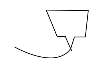 Continuous line drawing of a speech bubble