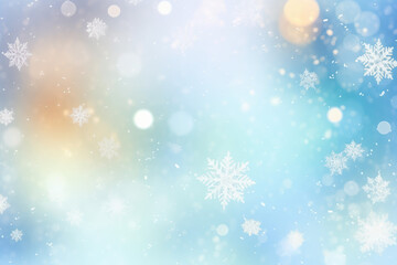 Fototapeta na wymiar Winter background of snow with free space Generative AI