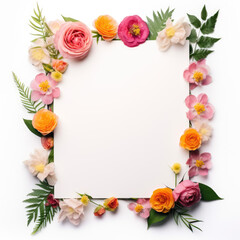 Wildflower rose flower floral frame red rose,hulthemia, rosa. Aquarelle wild flower for background, texture, wrapper pattern, frame or border.generative ai.