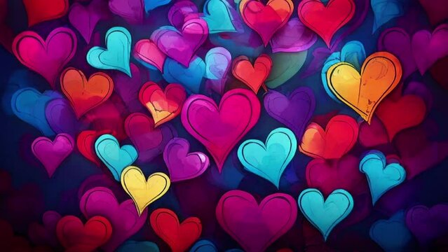 Colorful Heart Background for Valentine’s Day