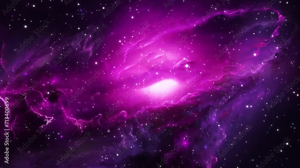 Wall mural fantastic animated background of traveling through open space. huge expanse of deep space, traveling