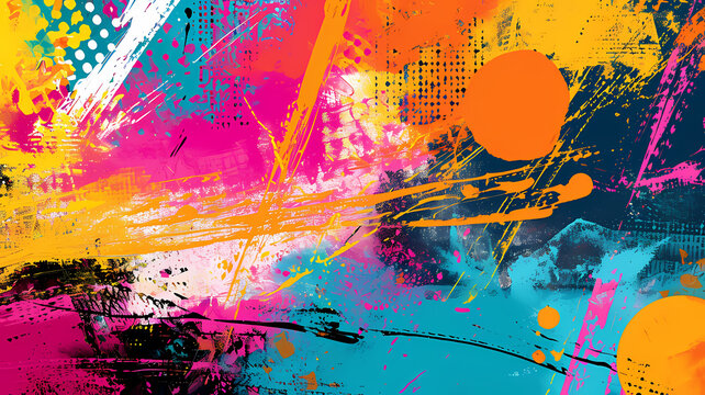 abstract pop art digital art background