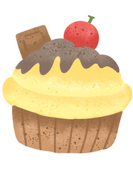 Cupcake Flat Design Dessert 
