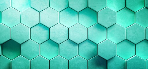 3D Illustration. White geometric hexagonal abstract background. Futuristic and technology concept.