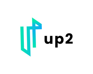 Modern letter UP monogram logo design template