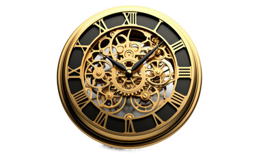 Fototapeta na wymiar Time Sculpt Wall clock, 3D image of Time Sculpt Wall clock