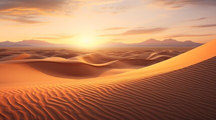 Fototapeta na wymiar Arabian sunset in the desert