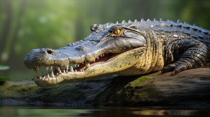 alligator in the zoo