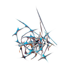 futuristic chrome liquid Abstract metallic shape 3d render