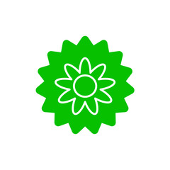 Vector Mini Flower Green Icon