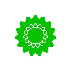 Vector Mini Flower Green Icon