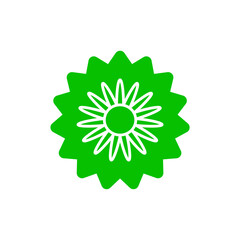 Vector Mini Flower Green Icon