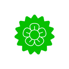 Vector Mini Flower Green Icon