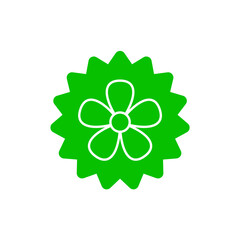 Vector Mini Flower Green Icon