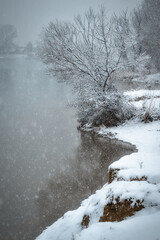 Obraz na płótnie Canvas Lake in winter