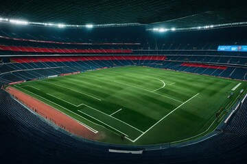 Green, red and blue stadium design