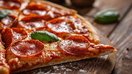 slice of pizza delicious close up