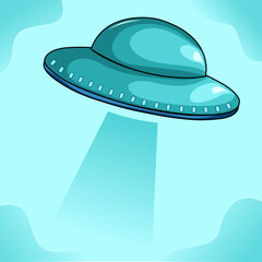 ufo in the night space	