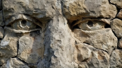 Face on Wall and Wall