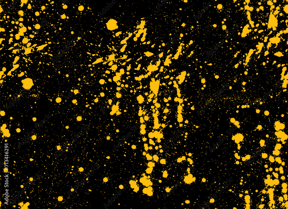 Poster blots vector seamless pattern. yellow spots of paint on a white background. grunge frame of paint. v