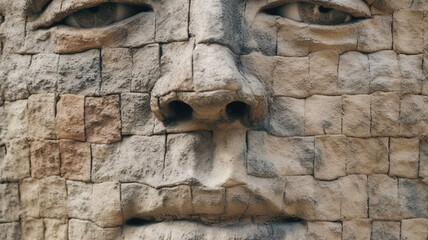 Face on Wall and Wall