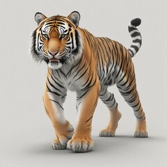 Fototapeta premium Tiger illustration on a white background